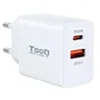 Tooq Cargador de Pared TQWC-2SC04WT 20W USB-C y USB-A Blanco